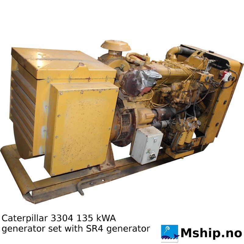 Caterpillar 3304 135 kWA generator set with generator