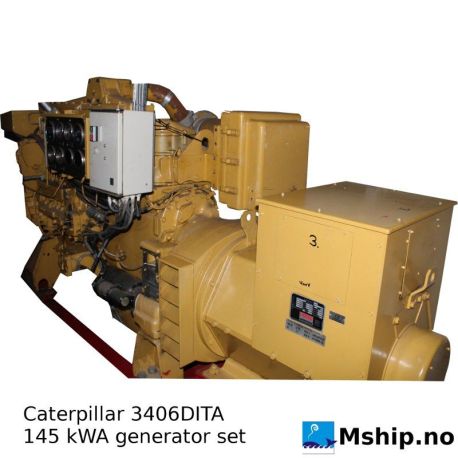 Caterpillar 3406DITA 145 kWA generator set https://mship.no