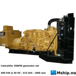 Caterpillar 3508TA generatorset 500 kVA https://mship.no