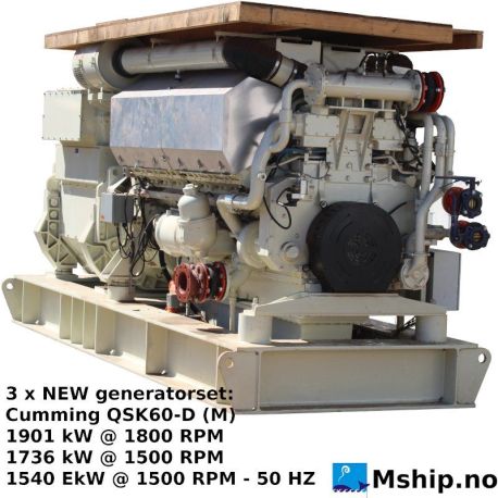 Cummins QSK60-D (M) QSK60-D (M) marine generator set - https://mship.no