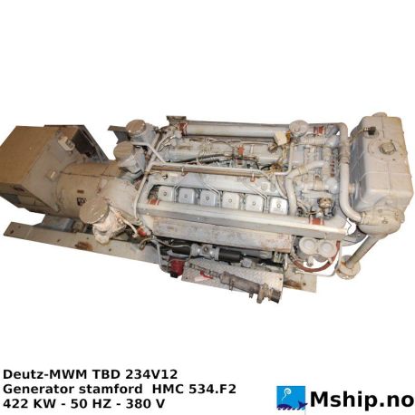 DEUTZ MWM TBD 234 V12 generator set https://mship.no