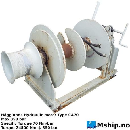 Mooring winch with Hägglunds CA70 hydraulic motor. https://mship.no