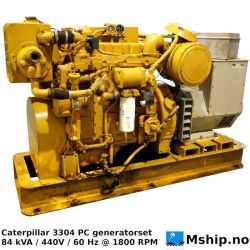 Caterpillar 3304 84 kW generator set https://mship.no