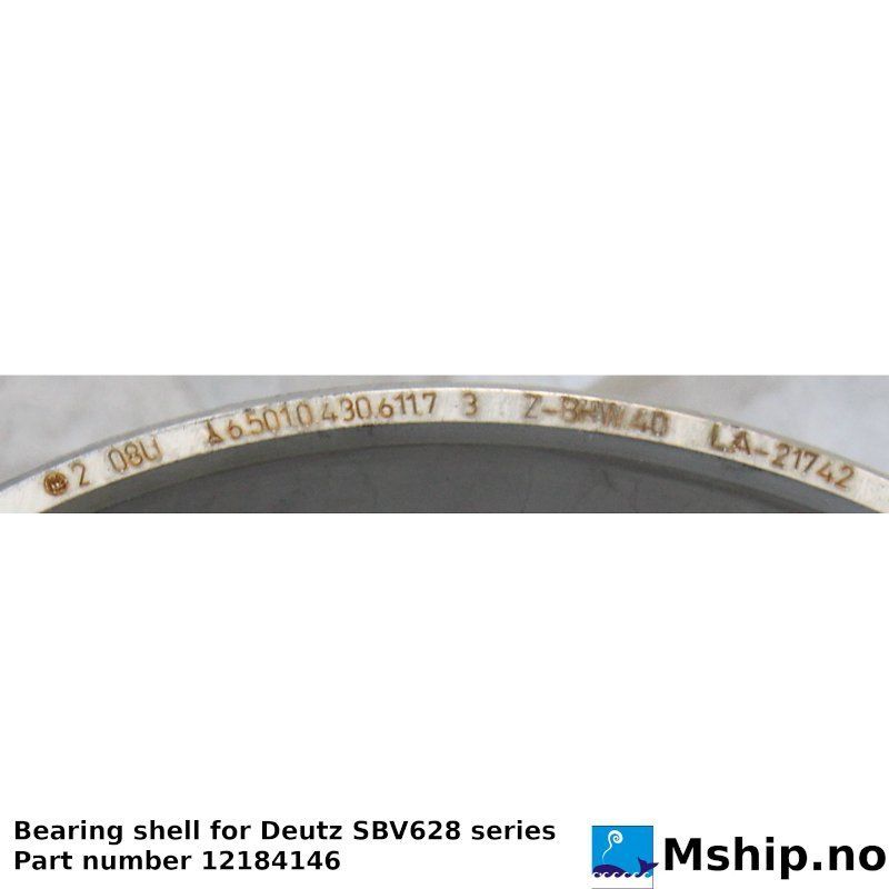 MVM Deutz bearing shell for D628