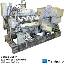 Scania DSI 14 - 320 kVA generator set https://mship.no