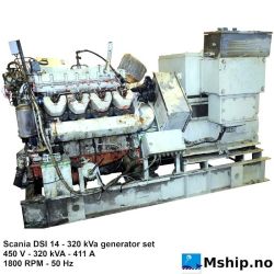Scania DSI 14 - 320 kVA generator set https://mship.no