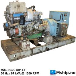 Mitsubishi 6D14T 97 kVA generator set https://mship.no
