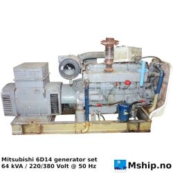 Mitsubishi 6D14 64 kVA generator set