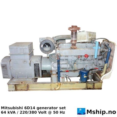 Mitsubishi 6D14 64 kVA generator set https://mship.no