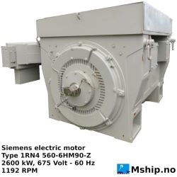 Siemens electric motor Type 1RN4 560-6HM90-Z