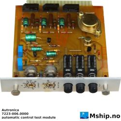 Autronica automatic control test module