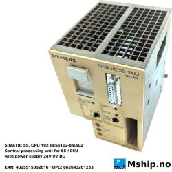 SIMATIC S5 PLC , CPU 102 6ES5102-8MA02 https://mship.no