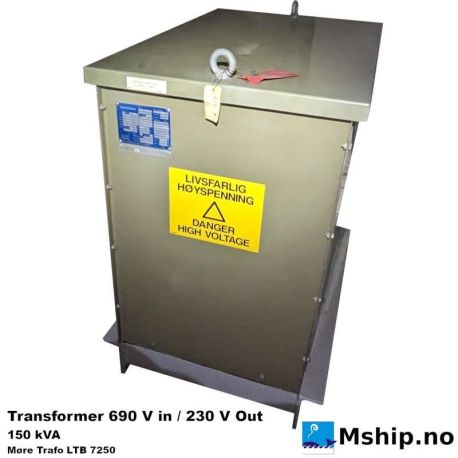 Transformer 690 V in / 230 V Out https://mship.no