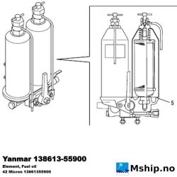 Yanmar 138613-55900 Notch wire Element, Fuel oil
