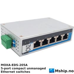 MOXA-EDS-205A 5-port compact unmanaged Ethernet switches