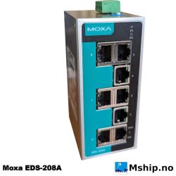 MOXA EDS-208A 8 port compact unmanaged Ethernet switch https://mship.no