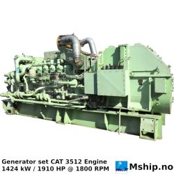 CAT 3512 - 1330 kVA Generator set https://mship.no