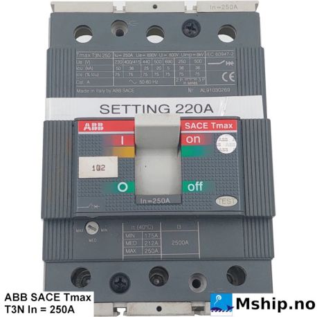 ABB SACE Tmax Circut Breaker T3N 250A https://mship.no