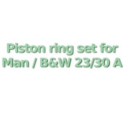 Piston ring set suitable for Man / B&W 23/30 A https://mship.no