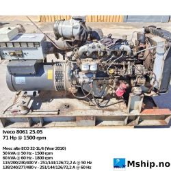 Iveco 8061 25.05 50 kVA generator set https://mship.no
