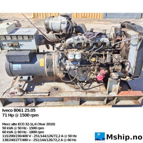 Iveco 8061 25.05 50 kVA generator set https://mship.no