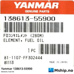Yanmar 138613-55900 Notch wire Element, Fuel oil