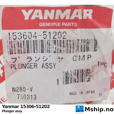Yanmar 15306-51202 Plunger assy https://mship.no