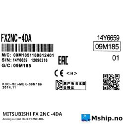 Mitsubishi FX2nc-4DA https://mship.no