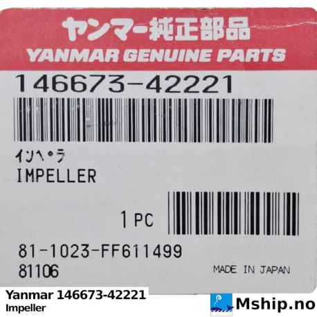 Yanmar 146673-42221 Impeller https://mship.no