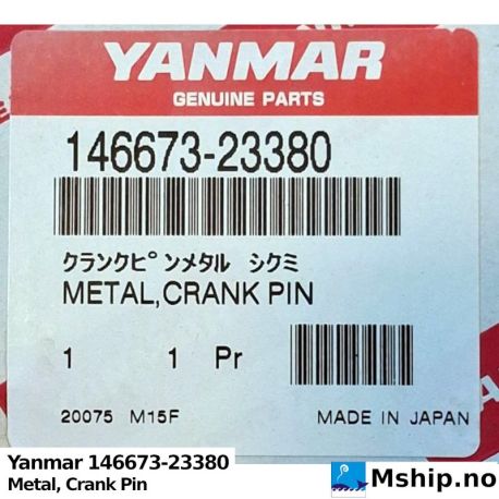 Yanmar 146673-23380 Metal, Crank Pin https://mship.no
