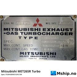 Mitsubishi MET26SR Turbo Spec: FS3H43DW312HC100 https://mship.no