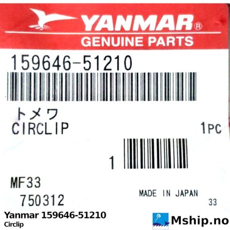 Yanmar 159646-51210 Circlip https://mship.no