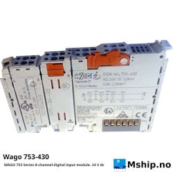 Wago 753-430 8-channel digital input module. 24 V dc https://mship.no