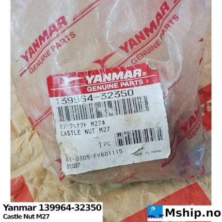 Yanmar 139964-32350 Castle Nut M27 https://mship.no