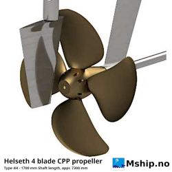 Helseth Type 4H 4 blade CPP propeller 1700 mm https://mship.no