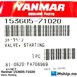 Yanmar 153605-71020 Valve, Starting https://mship.no