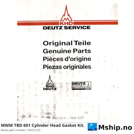 MWM TBD 601 Cylinder Head Gasket Kit 1204-5125 https://mship.no