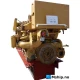 Caterpillar D399 PC — Manufacturer: Caterpillar, Model: D399 PC, Arrangement number:  3N1198, Serial number: 91B836   , HP: 1072, kW: 800, RPM: 1100, Running Hours: 193700 total- 13887 since major overhaul, Cylinder bore: 159 mm, Piston Stroke: 203 mm, Number of cylinders: 16, Cylinder configuration: V-engine, Rotation direction: CW - Clockwise seen from aft, Fuel Type: Diesel, Other: Completely rebuilt with new crankshaft in 2014. Cost of repair € 200.000,-
This engine is Clockwise rotation  (CW) viewed from flywheel end., Weight: 8203 kg - DRY weight without gearbox