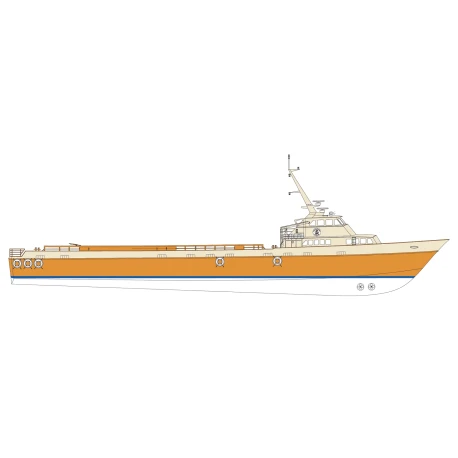 160' Fast Supply Vessel, built 2005, yard no. 44 – profile drawing
