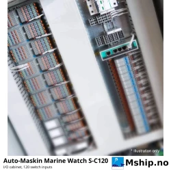Auto-Maskin Marine Watch S-C120 I/O Cabinet — Manufacturer: Auto-Maskin, Model: Marine Watch S-C120, Manufacturers part number: 1500081, Performance specification: I/O cabinet with up to 120 switch input channels, Class: IACS type approved: DNV (TAA000033G) – Marine Watch S Series, DIMENSIONs: 600 x 800 x 210 mm (W x H x D)