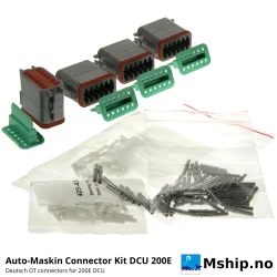 Auto-Maskin Connector Kit DCU 200E Series — Manufacturer: Auto-Maskin, Model: Connector Kit DCU 200E Series, Manufacturers part number: 1006479, Performance specification: 4 Deutsch DT connectors, crimp sockets and sealing plugs for one 200E Series DCU