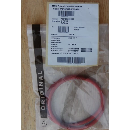 MTU 700429200003 O-RING — Manufacturer: MTU, Manufacturers part number: 700429200003