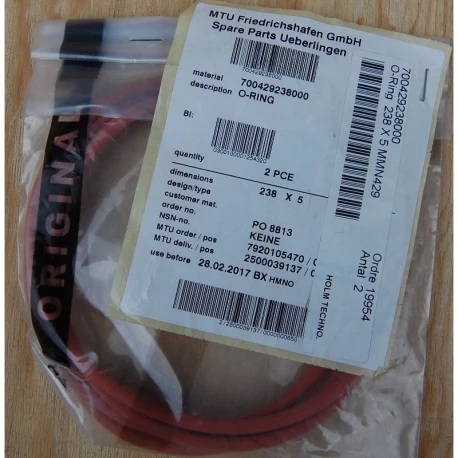MTU 700429238000 O-RING — Manufacturer: MTU, Manufacturers part number:  700429238000