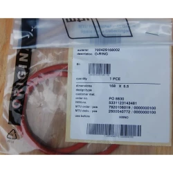 MTU 700429168002 O-RING — Manufacturer: MTU, Manufacturers part number: 700429168002