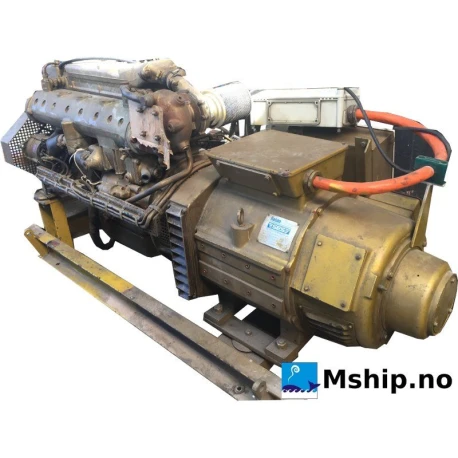 Mercedes OM352A. 75 kWA generatorset — Manufacturer: MTU / Mercedes, Model: OM 352A, Serial number: 708321, Performance specification: Generator serial: F 7370/6, Year: 1984, RPM: 1800, Generator end type: Stamford MC 334 B, Volt: 440 / 254, HZ: 60, kVA: 75