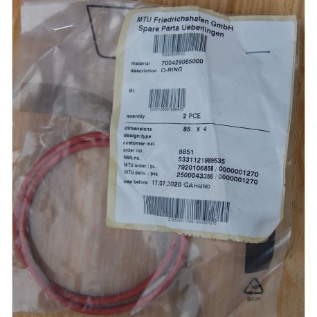 MTU 700429085000 O-RING — Manufacturer: MTU, Manufacturers part number: 700429085000