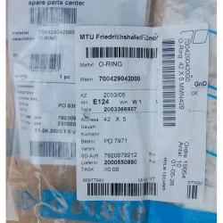 MTU 700429042000 O-RING — Manufacturer: MTU, Manufacturers part number:  700429042000 