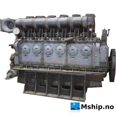 FIAT GMT A 226 ES  - NEW ENGINE !! — Manufacturer: FIAT Stab Grandi Motori  , Torino ITALIA, Model: GMT A226 ES, Serial number: 3639, Year: 1966, HP: 450, kW: 335, RPM: 850, Number of cylinders: 6, Cylinder configuration: In line, Fuel Type: Diesel, Turbo model: Turbo: Brown Boveri type VTR 200  specification : Z6 S 277  I 86, Other: This is a brand-new engine, manufactured in 1966  with zero running hours.