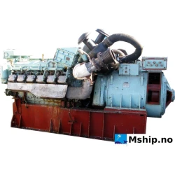 Deutz BF12M 716  generator set  419 kVA — Manufacturer: Deutz, Model: BF12M 716, HP: 500, kW: 368, RPM: 1500, Cylinder bore: 135 mm, Piston Stroke: 160 mm, Number of cylinders: 12, Displacement: 27.48 Liter, Cylinder configuration: 120° V-engine, Rotation direction: CW - Clockwise seen from aft, Fuel Type: Diesel, Generator end type: Leroy Somer TA450M4  Nr. 75355,1, Amps: 584, Volt: 415, HZ: 50, kVA: 419