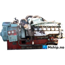 Deutz BF12M 716  generator set  419 kWa — Manufacturer: Deutz, Model: BF12M 716, HP: 500, kW: 368, RPM: 1500, Cylinder bore: 135 mm, Piston Stroke: 160 mm, Number of cylinders: 12, Displacement: 27.48 Liter, Cylinder configuration: 120° V-engine, Rotation direction: CW - Clockwise seen from aft, Fuel Type: Diesel, Generator end type: Leroy Somer TA450M4, serial  Nr. 75281,1, Amps: 231V - 1050 Amp // 400V - 606 Amp, Volt: 231 / 400, HZ: 50, kVA: 419